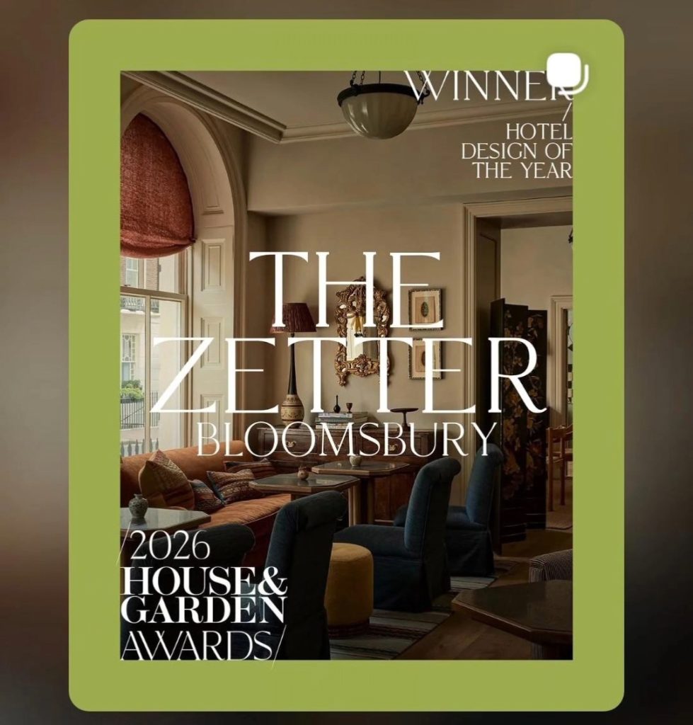 Zetter Bloomsbury Hotel of the Year Award - House and Gardens